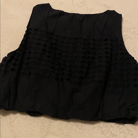 NWT $148 Jennifer & Grace Eyelet Puff Pullover Top. Cotton Sz. XL Elastic Waist - Picture 10 of 13